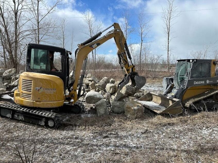 At Penn Dixie retrieving more boulders with fossils